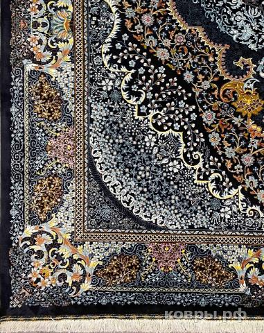 ковер ручной работы Шелковый Иранский ковер ручной работы Qum (Кум) 3.01x2.01 — фото 2