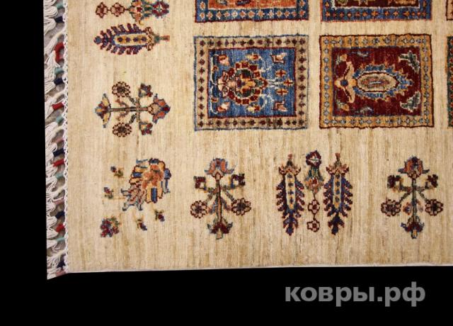 ковер ручной работы Шелковый Афганский ковер ручной работы Сhoubi Ziegler (Чуби бахтияри)2.31x1.67 — фото 4