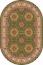 ковер Merinos Izmir d132 GREEN Овал