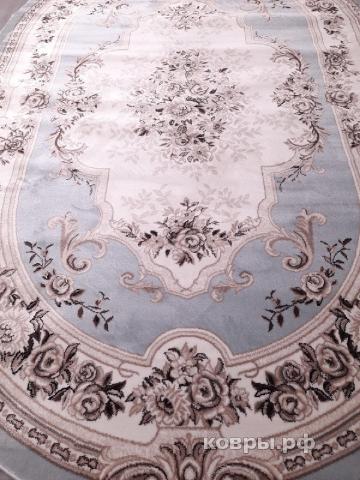 ковер Merinos Valencia Deluxe 4015 l.blue-brown овал — фото 3