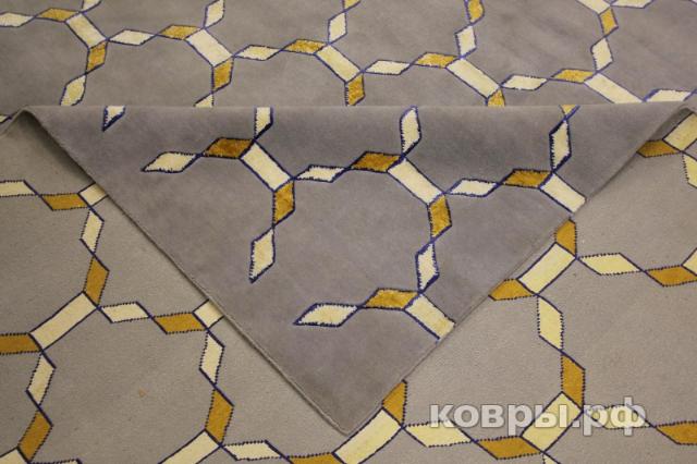 ковер ручной работы Индийский ковер ручной работы из шелка и шерсти 3.7x2.75 — фото 5