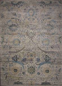 Индийский ковер ручной работы из шелка и шерсти 3.68x2.73