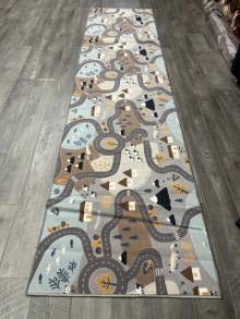 Коврик № 1748,серый,размер 1 на 4 метра