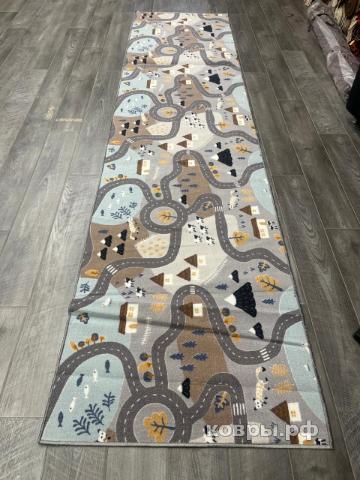 Халява Коврик № 1748,серый,размер 1 на 4 метра