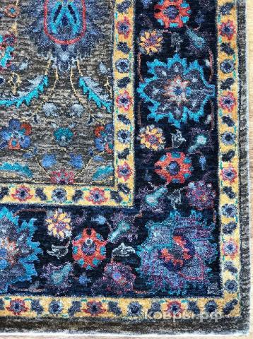 ковер ручной работы Индийский ковер ручной работы из шелка и шерсти Agra (Агра) 2.41x1.71 — фото 3