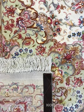 ковер ручной работы Иранский ковер ручной работы из шелка и шерсти Tabriz (Табриз) 3.1x2 — фото 5