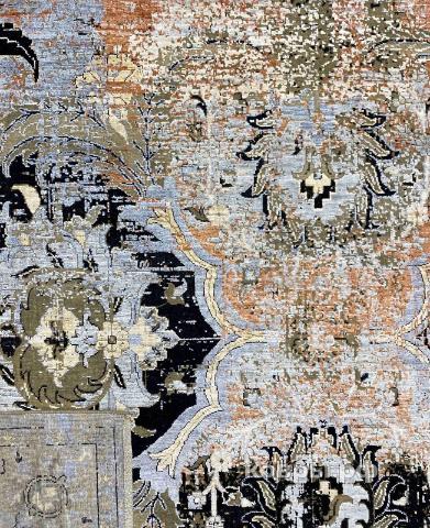 ковер ручной работы Индийский ковер ручной работы из шелка и шерсти 3.67x2.72 — фото 3