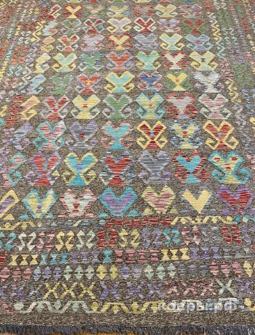 ковер ручной работы Шерстяной Афганский ковер ручной работы Kilim (Килим)  3.5x2.52 — фото 2