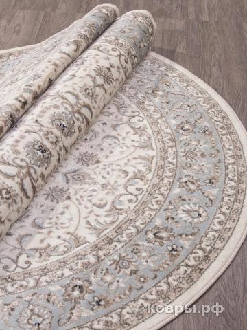 ковер MERINOS VALENCIA DELUXE F014 CREAM-L.BLUE Овал — фото 3