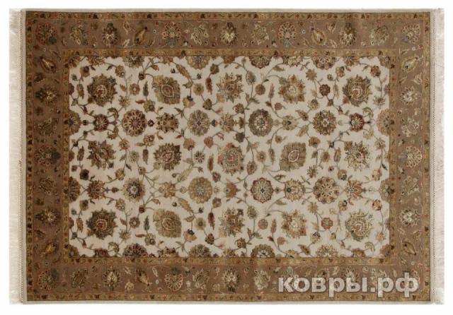 ковер ручной работы Индийский ковер ручной работы из шелка и шерсти 4.32x3.02