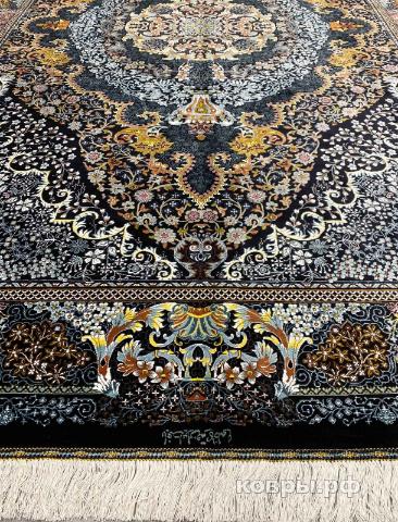 ковер ручной работы Шелковый Иранский ковер ручной работы Qum (Кум) 3.01x2.01 — фото 4