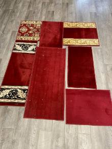 Комплект №1008,бордовый, 7 штук (0,6 на 1,2 метра)