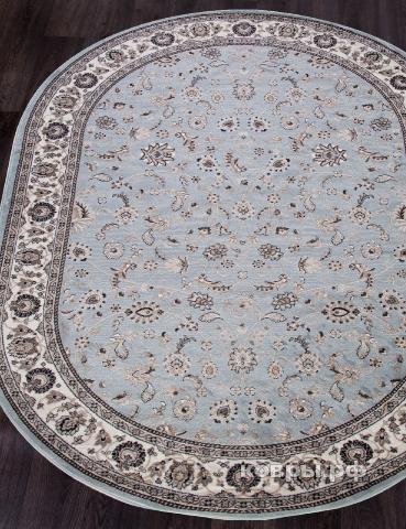ковер Merinos Valencia Deluxe d251 l.blue-brown овал — фото 3