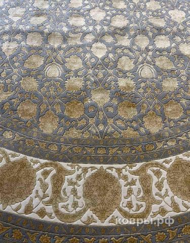 ковер ручной работы Индийский ковер ручной работы из шелка и шерсти Rajkumar (Ражкумар) 4x4 — фото 2