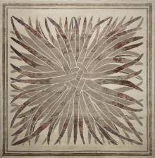 Индийский ковер ручной работы из шелка и шерсти 3.04x2.98