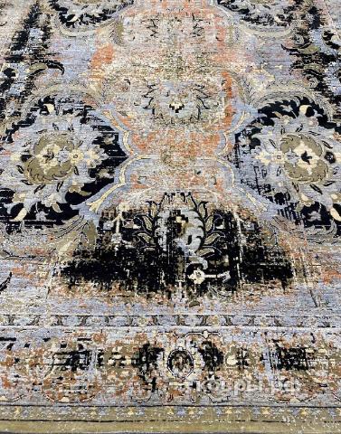 ковер ручной работы Индийский ковер ручной работы из шелка и шерсти 3.67x2.72 — фото 4