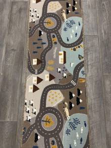 Коврик № 1762,серый,размер 0,6 на 3,5 метра