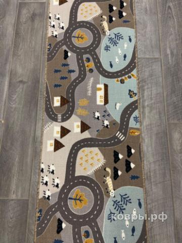 Халява Коврик № 1762,серый,размер 0,6 на 3,5 метра