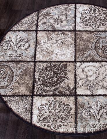 ковер Merinos Valencia Deluxe d328 BROWN Круг — фото 2