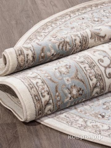 ковер MERINOS VALENCIA DELUXE F014 CREAM-L.BLUE Овал — фото 4