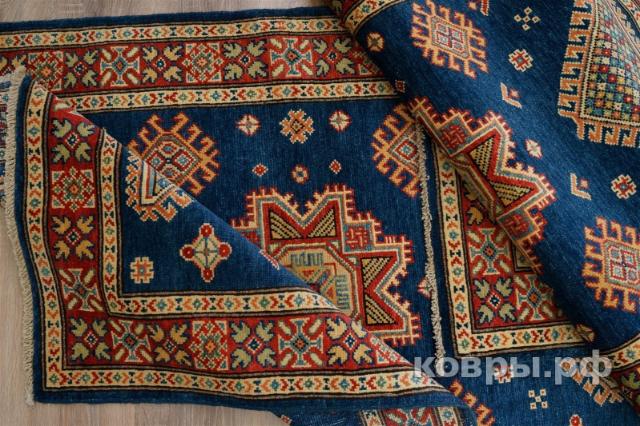 ковер ручной работы Пакистанский ковер ручной работы Казах 1.02x1.48м — фото 10