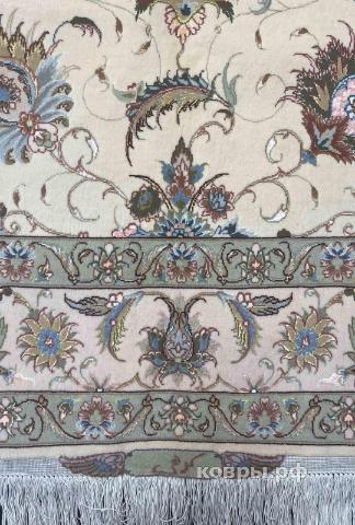 ковер ручной работы Иранский ковер ручной работы из шелка и шерсти Tabriz (Табриз Авшан) 2.09x1.53 — фото 5