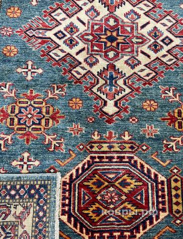 ковер ручной работы Шелковый Афганский ковер ручной работы Kazakh (Казах) 2.13x1.51 — фото 4