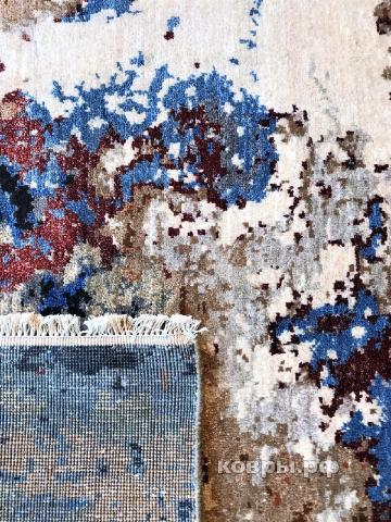 ковер ручной работы Индийский ковер ручной работы из шелка и шерсти 3.04x2.42 — фото 4