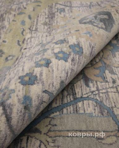 ковер ручной работы Индийский ковер ручной работы из шелка и шерсти 3.68x2.73 — фото 4