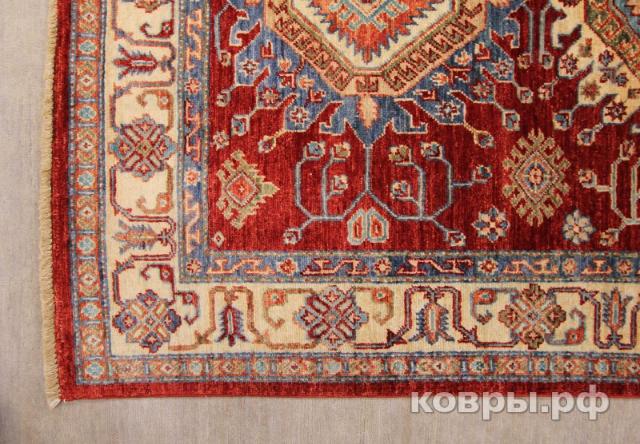 ковер ручной работы Шелковый Афганский ковер ручной работы Kazakh (Казах) 1.85x1.26 — фото 2