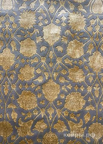 ковер ручной работы Индийский ковер ручной работы из шелка и шерсти Rajkumar (Ражкумар) 4x4 — фото 4