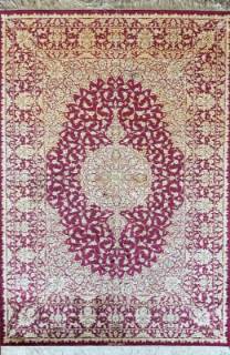 Шелковый Иранский ковер ручной работы Qum (Кум) 1.97x1.32