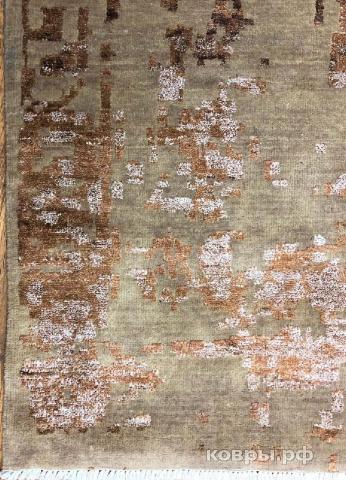 ковер ручной работы Индийский ковер ручной работы из шелка и шерсти 4.22x3.03 — фото 2