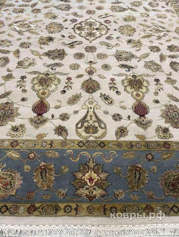 ковер ручной работы Индийский ковер ручной работы из шелка и шерсти 3.07x2.51 — фото 4