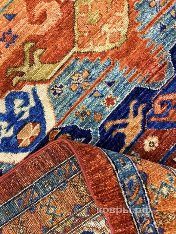 ковер ручной работы Шелковый Афганский ковер ручной работы Сhoubi (Чуби файн) 4.35x3.56 — фото 2