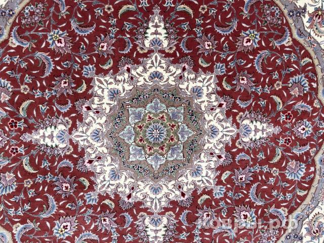 ковер ручной работы Иранский ковер ручной работы из шелка и шерсти Tabriz (Табриз)  2.03x2.03 — фото 3