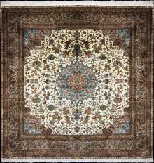 Шелковый Индийский ковер ручной работы Kashmir (Кашмир) 1.83x1.83