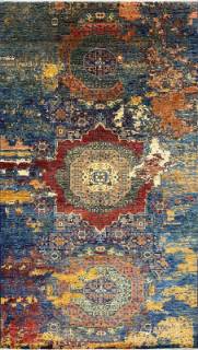 Шелковый Афганский ковер ручной работы Bidjar (Биджар) 3.46x2.68