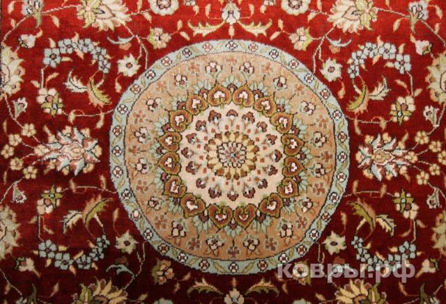 ковер ручной работы Шелковый Китайский ковер ручной работы 1.22x0.78 — фото 2