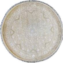 Круглый ковер ручной работы из шелка и шерсти Rajkumar (Ражкумар) 1.54x1.54 Круглый ковер ручной работы из шелка и шерсти Rajkumar (Ражкумар) 1.54x1.54