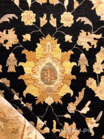 ковер ручной работы Шелковый Афганский ковер ручной работы Сhoubi Ziegler (Чуби зиглер) 4.02x2.91 — фото 3