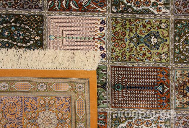 ковер ручной работы Шелковый Иранский ковер ручной работы 3.55x2.43 — фото 3