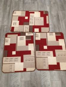 Комплект  № 1916, бежево красный, 3 шт (0,7х0,9