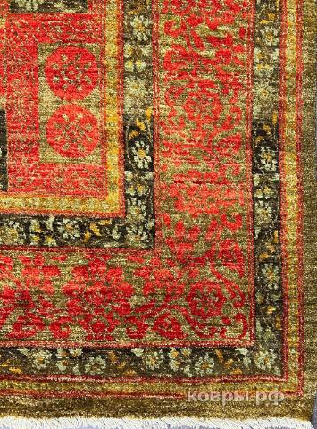 ковер ручной работы Шелковый Афганский ковер ручной работы Сhoubi (Чуби) 2.95x2.47 — фото 3