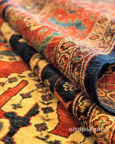 ковер ручной работы Афганский ковер ручной работы из шелка и шерсти Bidjar (Биджар) 3.63x2.77 — фото 2