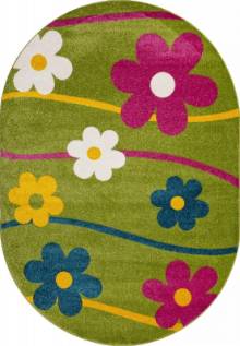 Зелёный ковёр для ребёнка RIO 1021 GREEN Овал Зелёный ковёр для ребёнка RIO 1021 GREEN Овал