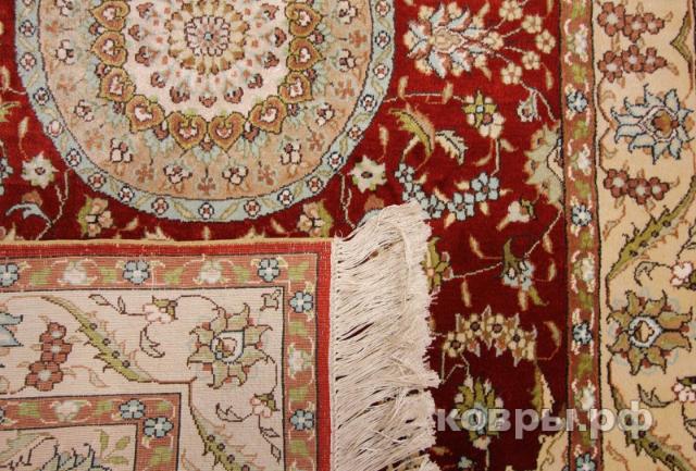 ковер ручной работы Шелковый Китайский ковер ручной работы 1.22x0.78 — фото 3