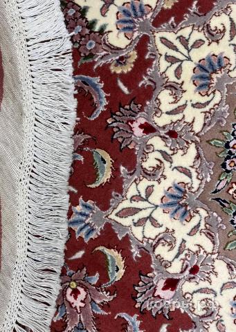 ковер ручной работы Иранский ковер ручной работы из шелка и шерсти Tabriz (Табриз)  2.03x2.03 — фото 5