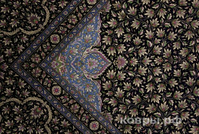 ковер ручной работы Шелковый Иранский ковер ручной работы Qum (Кум Майсуми) 5.1x3.47 — фото 3