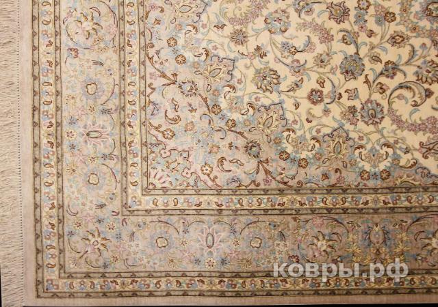 ковер ручной работы Шелковый Иранский ковер ручной работы Qum (Кум) 1.98x1.28 — фото 2